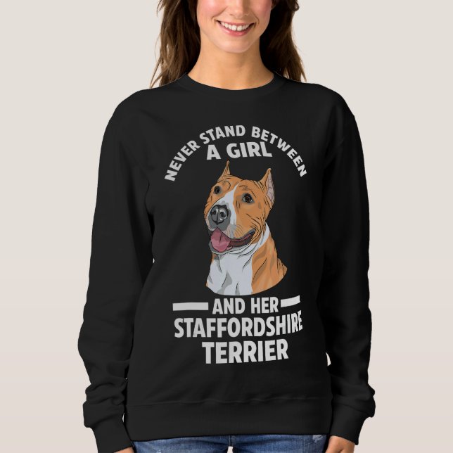 Sudadera Nunca entre los Mascotas Terrier de Staffordshire (Anverso)