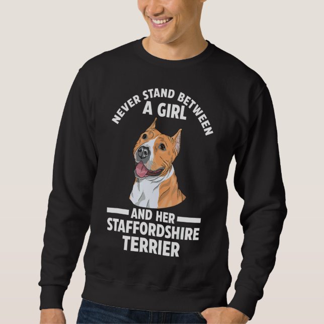 Sudadera Nunca entre los Mascotas Terrier de Staffordshire (Anverso)