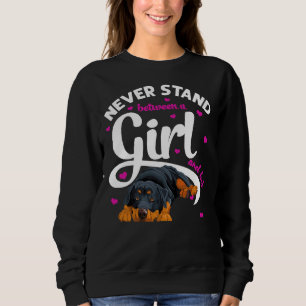 Sudadera Nunca Estar Entre Un Chica Y Su Rottweiler