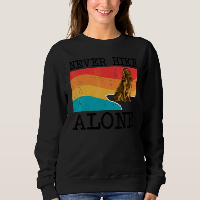 Sudadera Nunca Hike Solo Gráfico de Cocker Spaniel de Sende (Anverso)