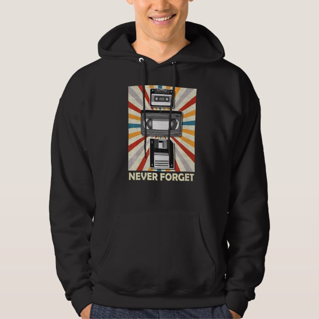 Sudadera Nunca Olvide Tee Funny Videocassette Disquete V (Anverso)