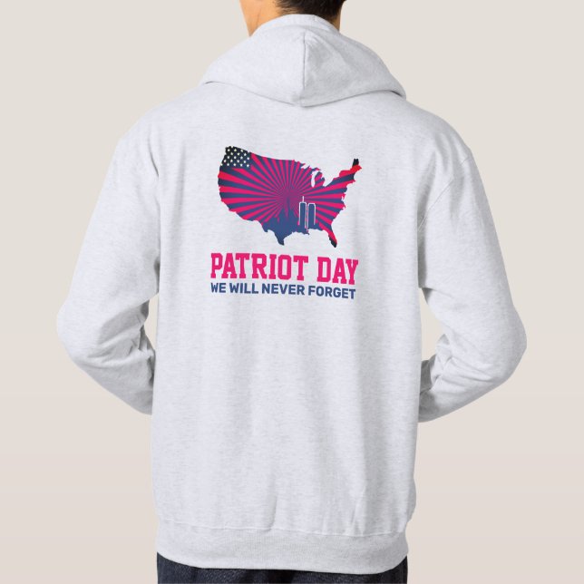Sudadera Nunca olvidemos el Día del Patriot 2021, 911 (Reverso)