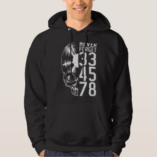 Sudadera Nunca Olvides 33 45 78 Rpm Vinyl Record Gótico Sku