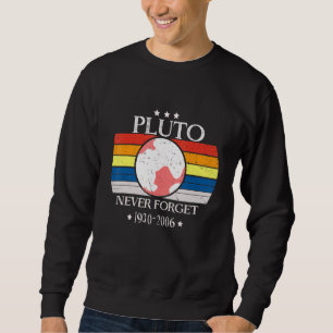 Sudadera Nunca Olvides El Arte Retro Plutón Del Planeta Inf