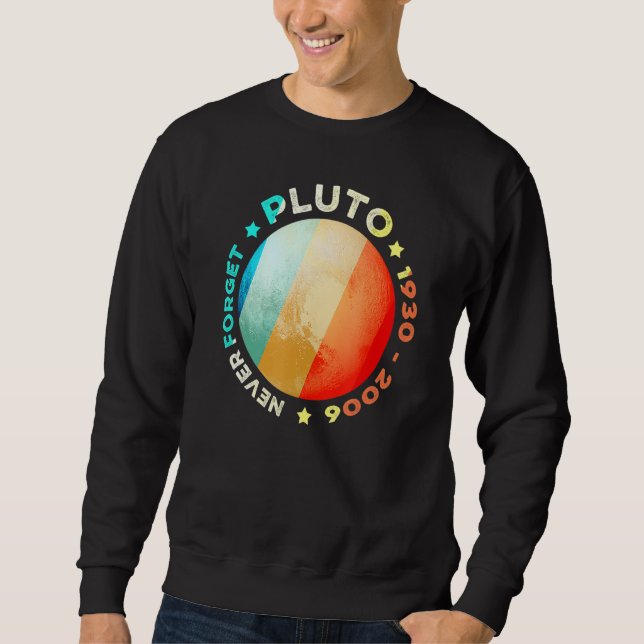 Sudadera Nunca Olvides Plutón Graciosa ciencia del espacio  (Anverso)