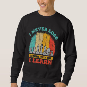 Sudadera Nunca Pierdo Ni Gano Ni Aprendo Ajedrez Retro P