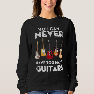 Sudadera Nunca Puedes Tener Demasiadas Guitarras Strat Holl