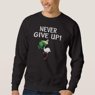Sudadera Nunca renuncies a las ranas y pelícanas motivacion