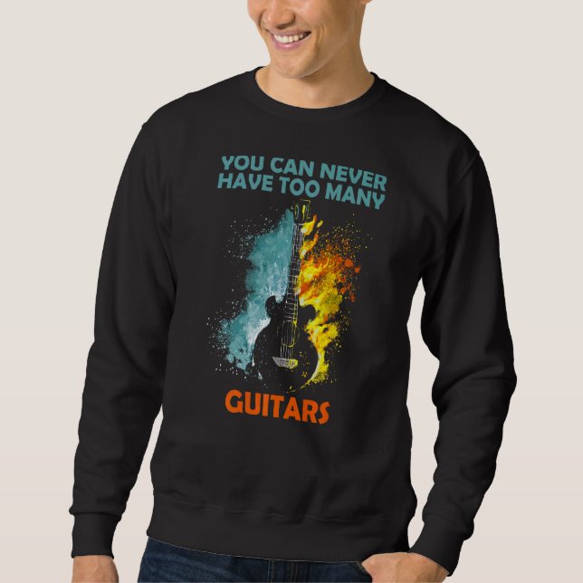 Sudadera Nunca se puede tener demasiadas guitarras 3 (Anverso)