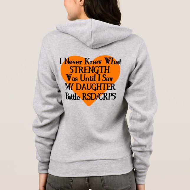 Sudadera Nunca se supo fuerza/corazón/hija...RSD/CRPS (Reverso)