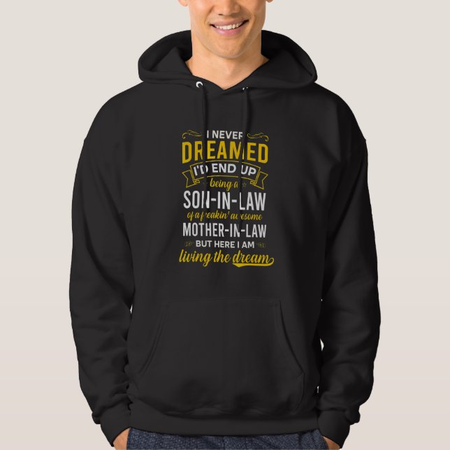 Sudadera Nunca soñé que terminaría siendo un yerno polilla (Anverso)