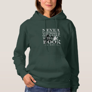 Sudadera Nunca subestimar a un chica con un libro