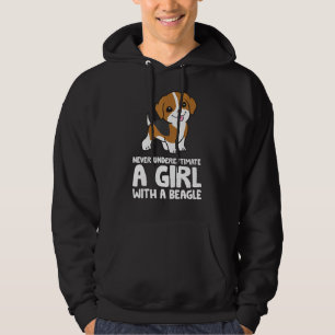 Sudadera Nunca Subestimes A Un Chica Con Un Perro Beagle