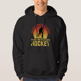 Sudadera Nunca Subestimes A Un Hombre Mayor Hockey Retro Vi