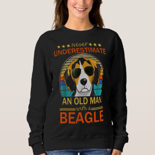Sudadera Nunca Subestimes A Un Viejo Con Un Beagle