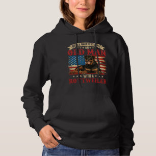 Sudadera Nunca Subestimes A Un Viejo Con Un Rottweiler C
