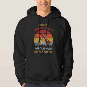 Sudadera Nunca subestimes a un viejo con una guitarra Premi