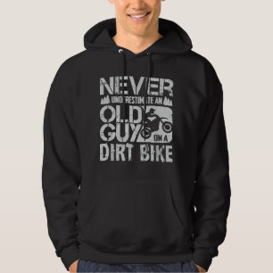 Sudadera Nunca Subestimes a un Viejo Tipo en una Moto de Cr