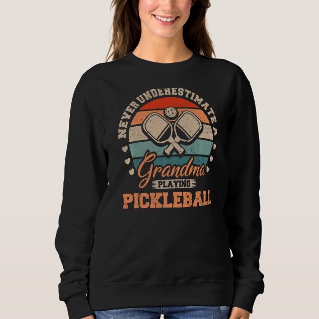 Sudadera Nunca Subestimes A Una Abuela Que Juega A Bolas De (Anverso)
