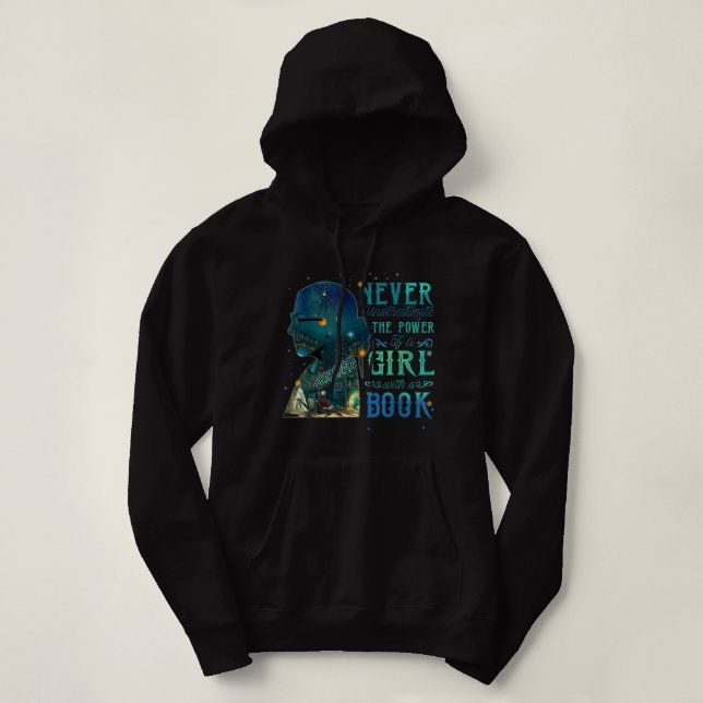 Sudadera Nunca Subestimes El Poder De Un Chica Con Un Boo (Diseño del anverso)