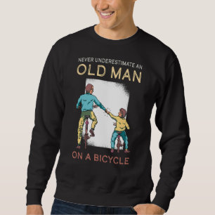 Sudadera Nunca subestimes la bicicleta de montaña del viejo