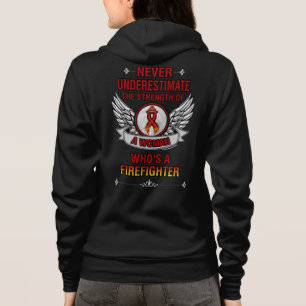 Sudadera Nunca subestimes/mujer...bombero