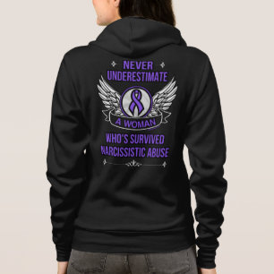 Sudadera Nunca subestimes/mujeres...Abuso narcisista