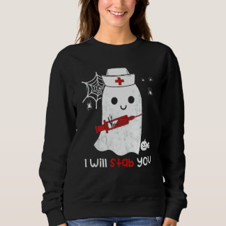 Sudadera Nurse Ghost I Will Stab You   Halloween