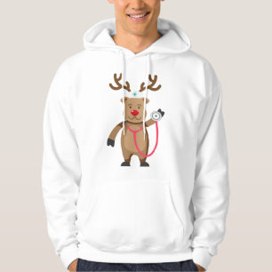 Sudadera NURSE REINDEER Funny Cute Navidades Artwork Nursin