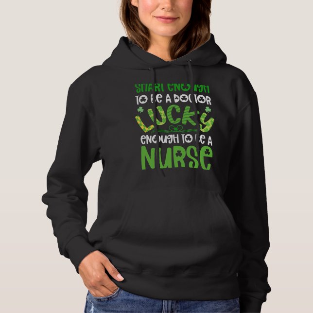 Sudadera Nurse St Patricks Day  For Nurses Lucky  Nursing (Anverso)