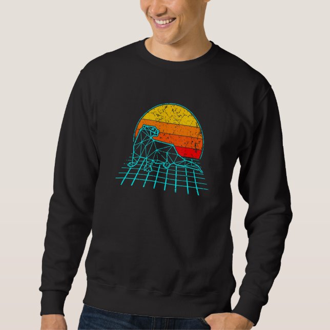 Sudadera Nutria de Mar Retrowave Vaporwave Nutria Biólogo M (Anverso)