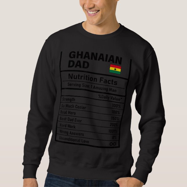 Sudadera Nutrición de papá ghanés: Día del padre (Anverso)