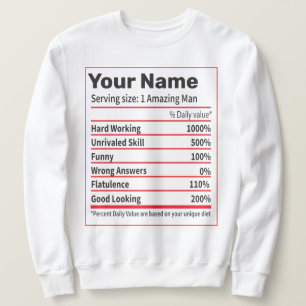 Sudadera Nutrición Nombre personalizado Hombres-Regalo de c