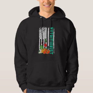 Sudadera Nutricionista Bandera de EE. UU. Dietista Nutrició