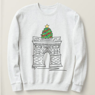 Sudadera NYC Árbol de Navidad Washington Square Nueva York
