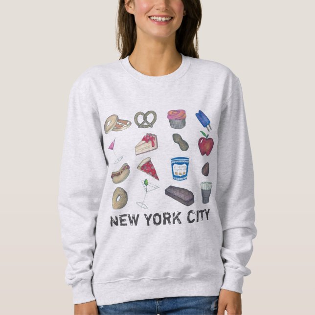 Sudadera NYC Foods Foodie Sweatshirt de Nueva York (Anverso)