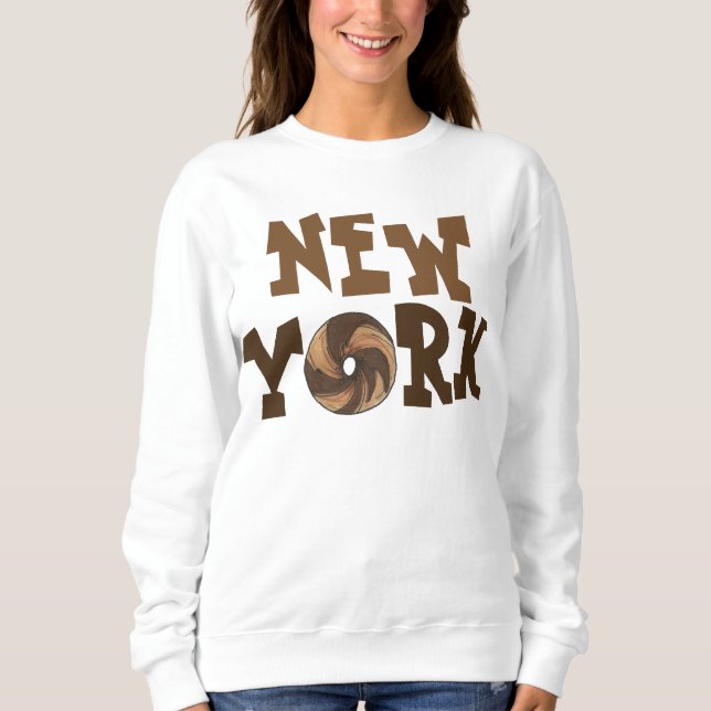 Sudadera NYC New York City Marble Rye Bagel Sweatshirt (Anverso)
