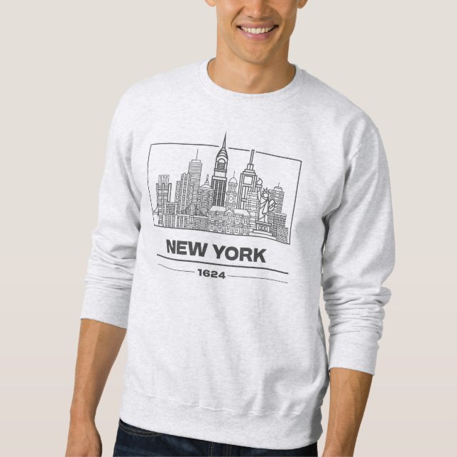 Sudadera NYC Skyline Sweatshirt: Icónica edición de arte (Anverso)