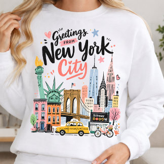 Sudadera NYC Vintage Skyline Statue Liberty