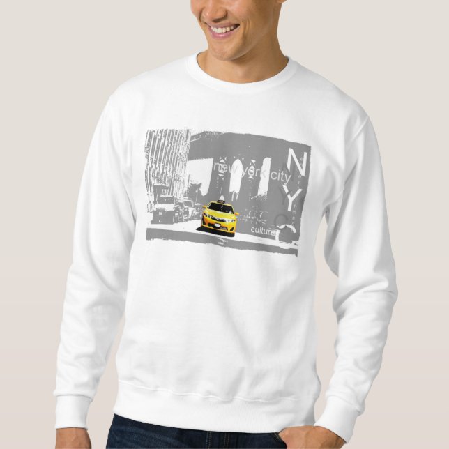 Sudadera Nyc Yellow Taxi Brooklyn Bridge Nueva York (Anverso)