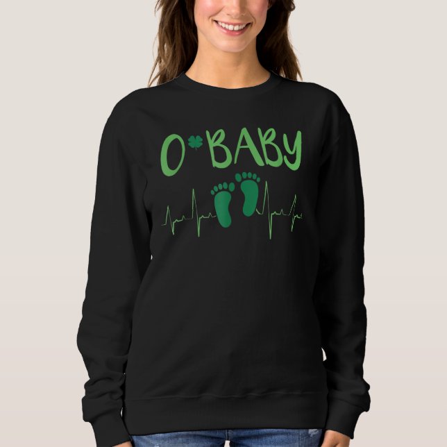 Sudadera O Baby L&D Nurse St Patrick's Day Labor & Delivery (Anverso)