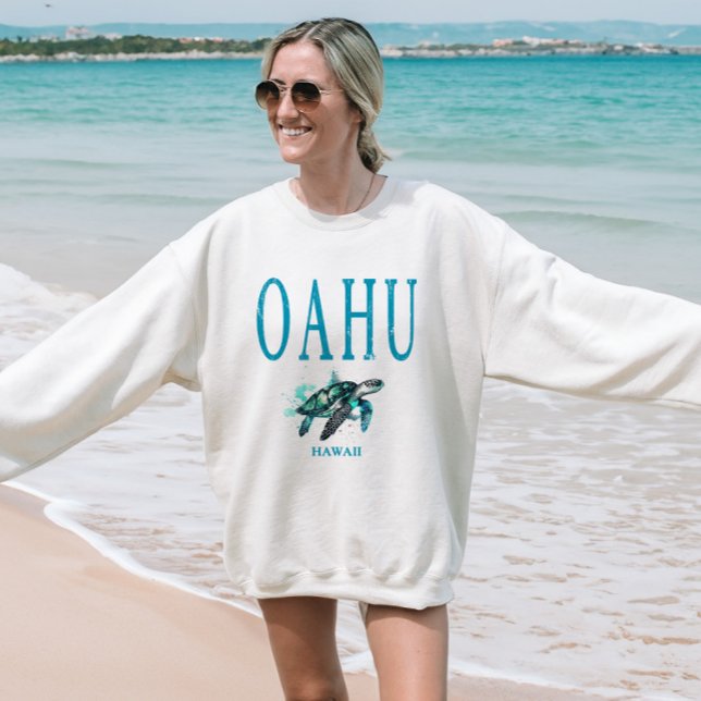 Sudadera Oahu Hawaii Vacation Grunge (Subido por el creador)