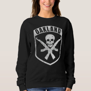 Sudadera Oakland California Skull Ak 47 Hip Hop Rap