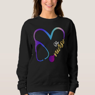 Sudadera Ob Enfermera Watercol Purpurina Amor Corazón Estet