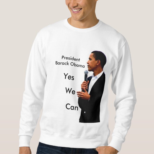 Sudadera obama5, PresidentBarack Obama, sí, podemos (Anverso)