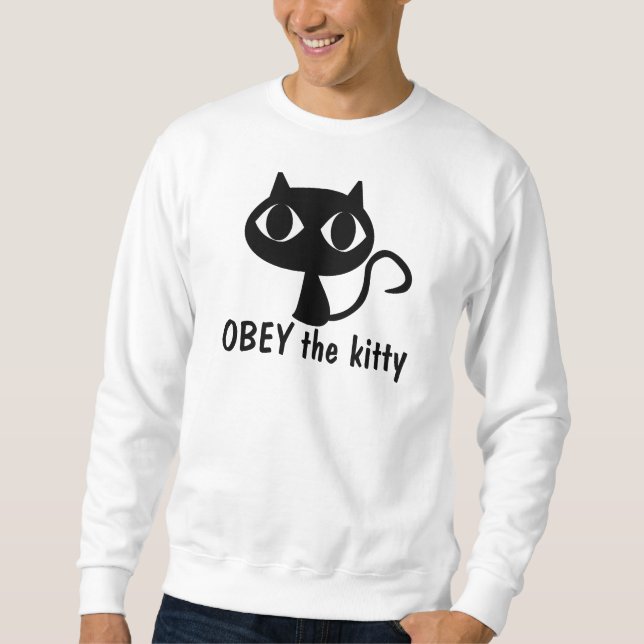 Sudadera Obedezca el gatito Mens Sweatshirt (Anverso)