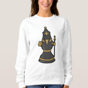 Sudadera Obispo de ajedrez con personal de ajedrez