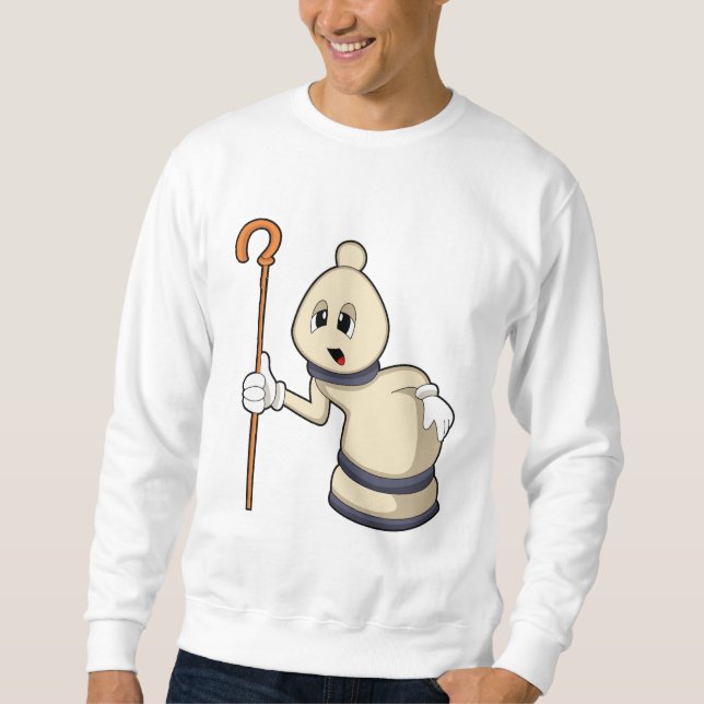 Sudadera Obispo de ajedrez en ajedrez (Anverso)