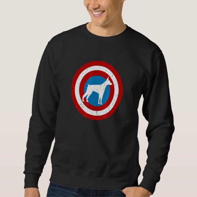 Sudadera Objetivo con problemas de Héroe Doberman (Anverso)