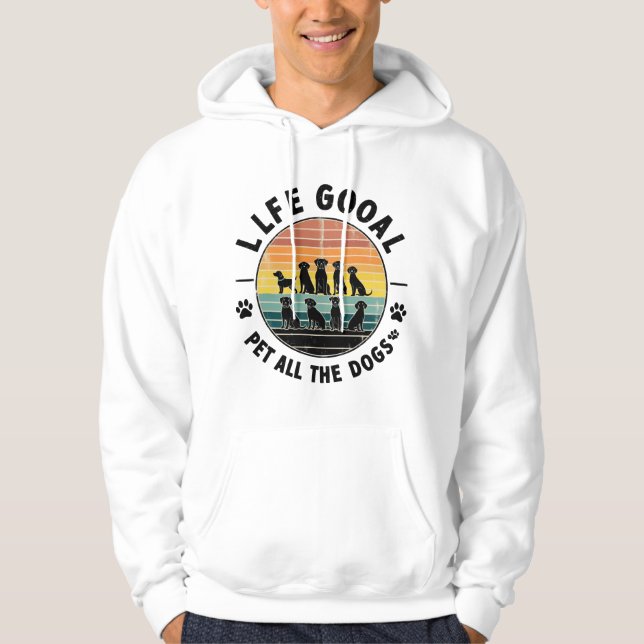 Sudadera Objetivo de vida Acariciar a todos los perros Copi (Anverso)